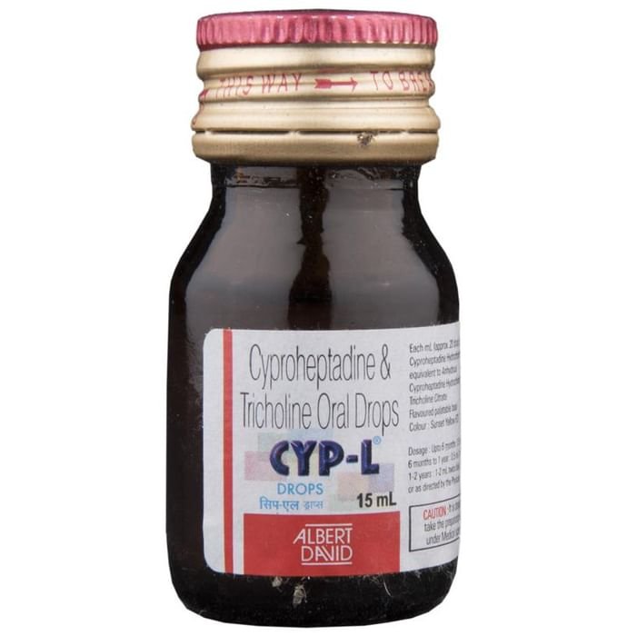 CYP-L Drops    Cyproheptadine 1.5mg + Tricholine Citrate 55mg