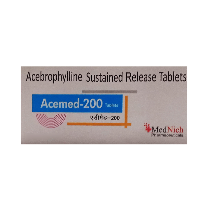 Acemed 200 Tablet SR    Acebrophylline 200mg