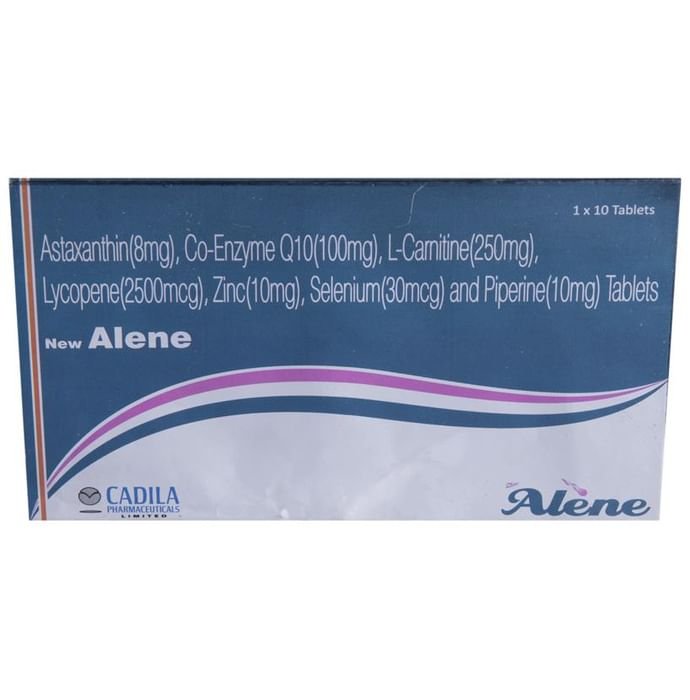 New Alene Tablet    Astaxanthin 8mg + Coenzyme Q10 100mg + Levo-carnitine 250mg + Lycopene 2500mcg +