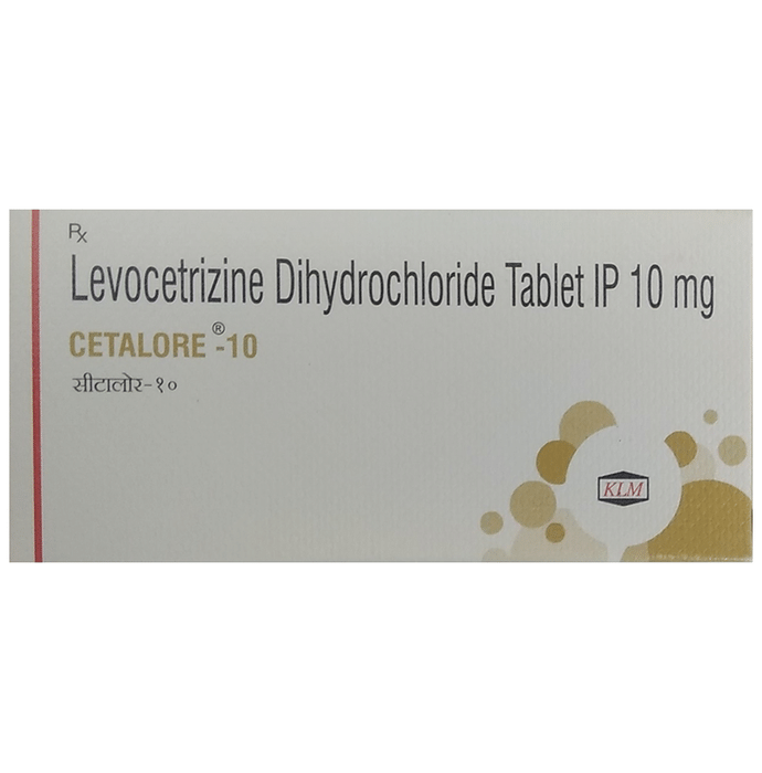 Cetalore 10 Tablet    Levocetirizine 10mg