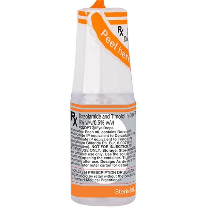 Cosopt Eye Drop    Dorzolamide 2% w/v + Timolol 0.5% w/v