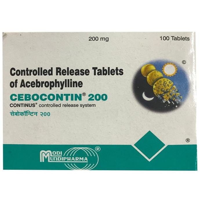 Cebocontin 200 Tablet CR    Acebrophylline 200mg