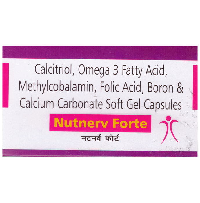 Nutnerv Forte Soft Gelatin Capsule    Eicosapentaenoic Acid 180mg + Docosahexanoic acidDHA 120mg + M
