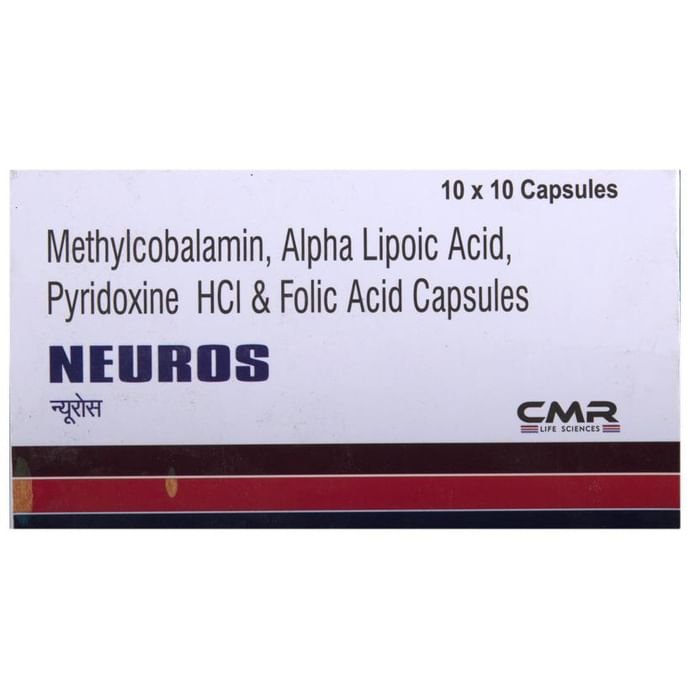 Neuros Capsule    Methylcobalamin 1500mcg + Alpha Lipoic Acid 100mg + Vitamin B6 Pyridoxine 3.0mg + 