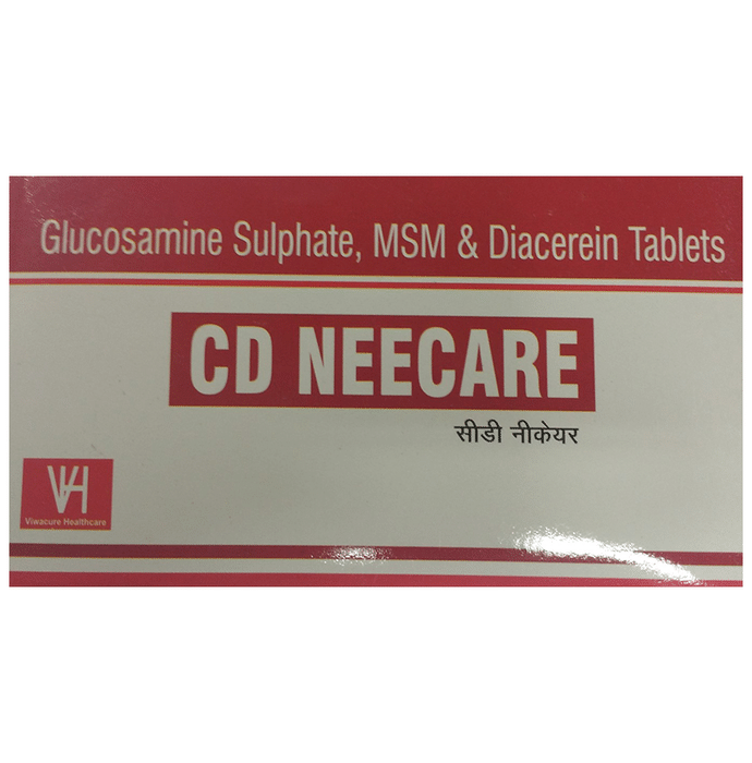 CD Neecare Tablet    Glucosamine 750mg + Diacerein 50mg + Methyl Sulfonyl Methane 250mg