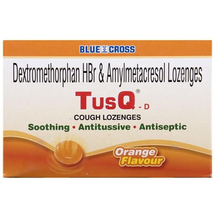 Tusq-D Cough Lozenges Orange    Amylmetacresol 0.6mg + Dextromethorphan Hydrobromide 5mg