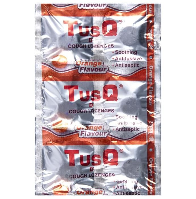 Tusq-D Cough Lozenges Orange    Amylmetacresol 0.6mg + Dextromethorphan Hydrobromide 5mg