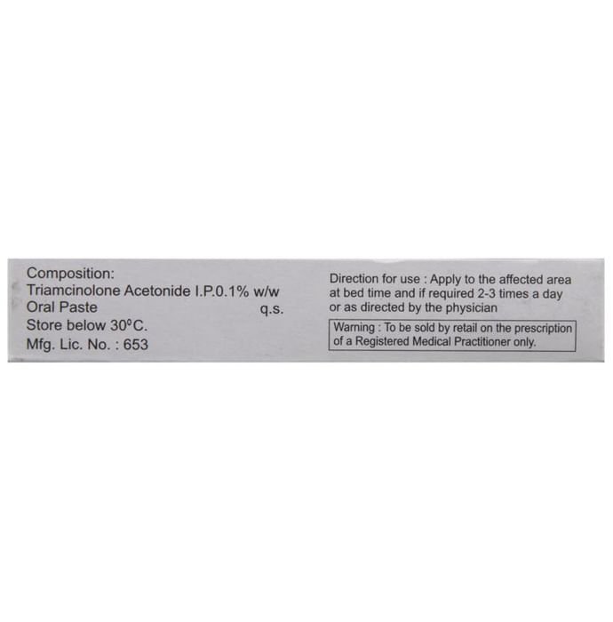 Cinort 0.1% Oral Paste    Triamcinolone 0.1% w/w