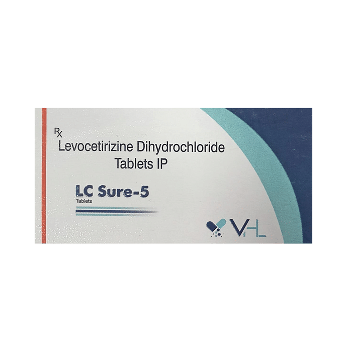 LC-Sure 5mg Tablet    Levocetirizine 5mg