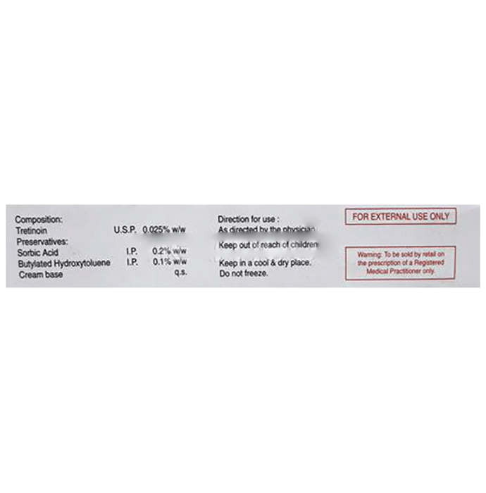Pinoin 0.025% Cream    Tretinoin 0.025%