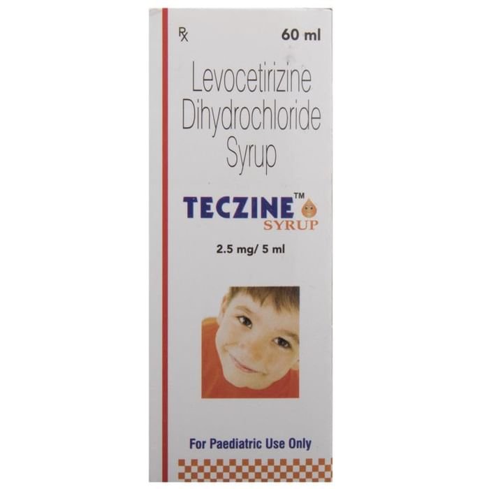 Teczine Syrup    Levocetirizine 2.5mg/5ml