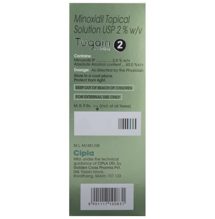 Tugain 2% Solution    Minoxidil 2% w/v
