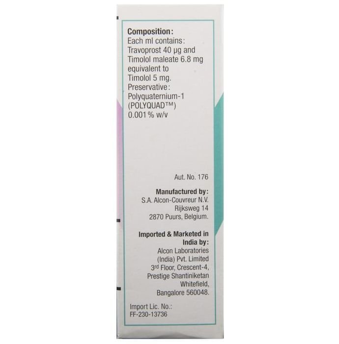 Travacom Eye Drop    Timolol 5mg + Travoprost 40mcg