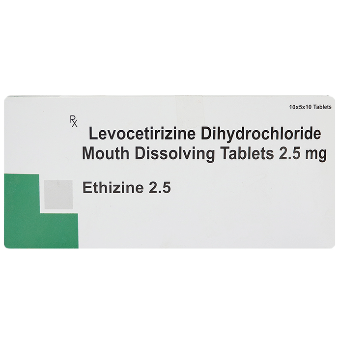 Ethizine 2.5 Tablet MD    Levocetirizine 2.5mg