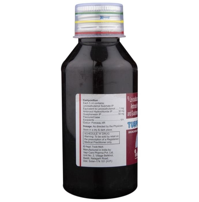 Tuspel LS 1 Expectorant    Ambroxol 30mg/5ml + Levosalbutamol 1mg/5ml + Guaifenesin 50mg/5ml