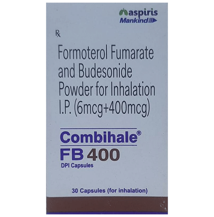 Combihale FB 400 DPI Capsule    Formoterol 6mcg + Budesonide 400mcg