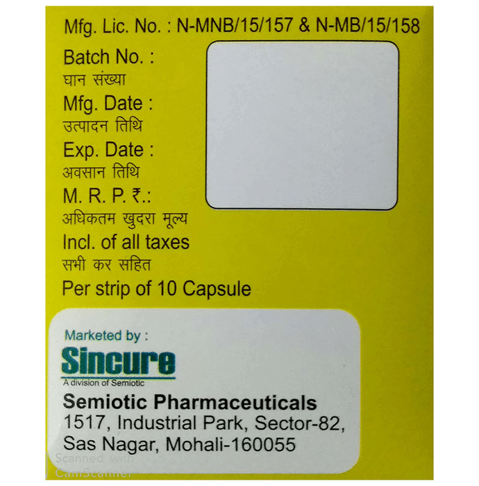 Curenerve Capsule    Methylcobalamin 1500mcg + Alpha Lipoic Acid 100mg + Thiamine mononitrate 10mg +