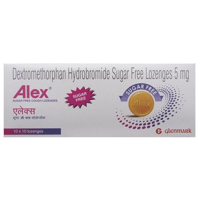 Alex Cough Lozenges Sugar Free Dextromethorphan Hydrobromide 5mg