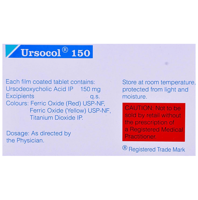 Ursocol 150 Tablet    Ursodeoxycholic Acid 150mg