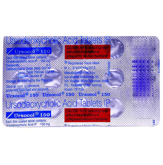 Ursocol 150 Tablet    Ursodeoxycholic Acid 150mg
