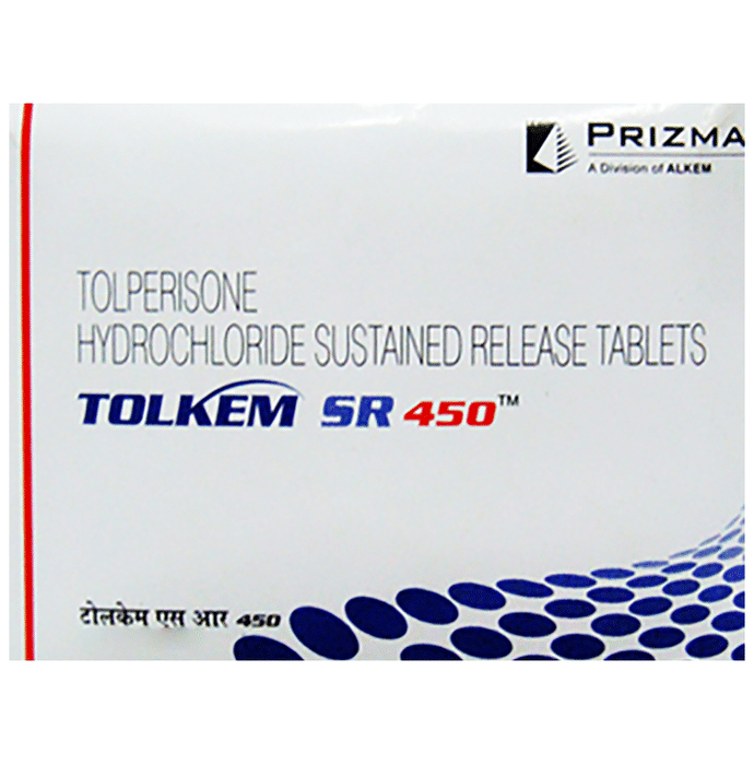 Tolkem SR 450 Tablet    Tolperisone 450mg