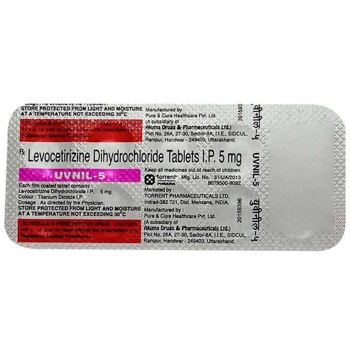Uvnil 5 Tablet    Levocetirizine 5mg
