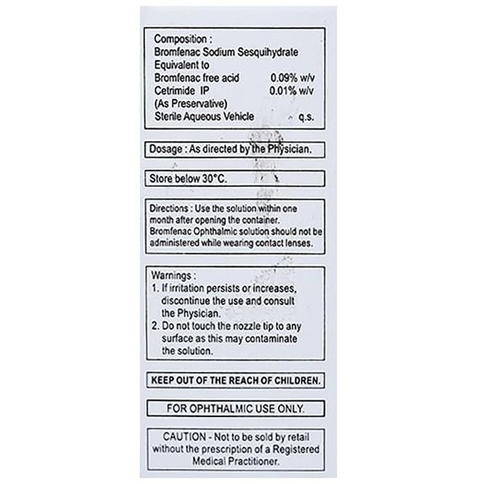 Unibrom Eye Drop Bak Free    Bromfenac 0.09% w/v