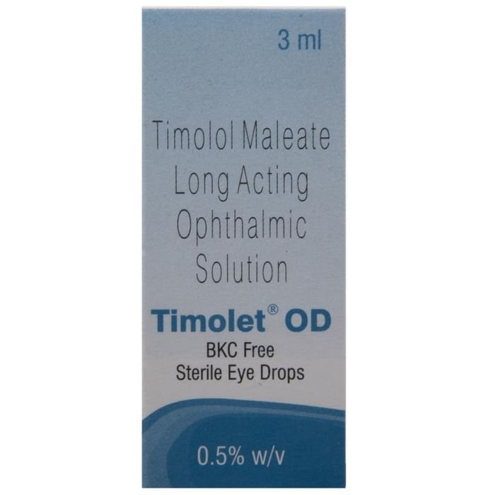 Timolet OD BKC free Eye Drop    Timolol 0.5% w/v