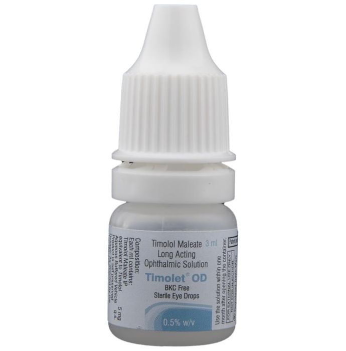 Timolet OD BKC free Eye Drop    Timolol 0.5% w/v