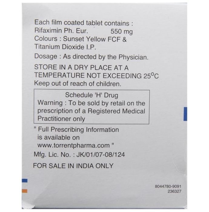 Torfix 550 Tablet    Rifaximin 550mg