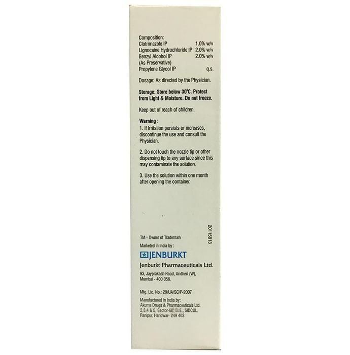 Triben Ear Drop    Lidocaine 2% w/v + Clotrimazole 1% w/v