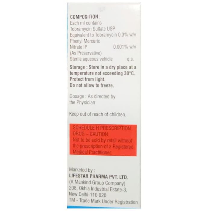 Tobastar Eye Drop    Tobramycin 0.3% w/v