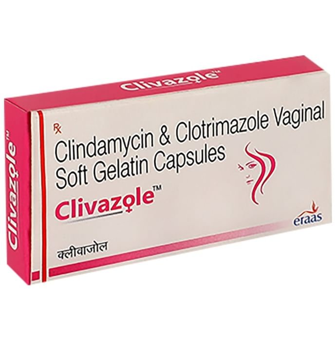 Clivazole Vaginal Soft Gelatin Capsule    Clindamycin 100mg + Clotrimazole 200mg