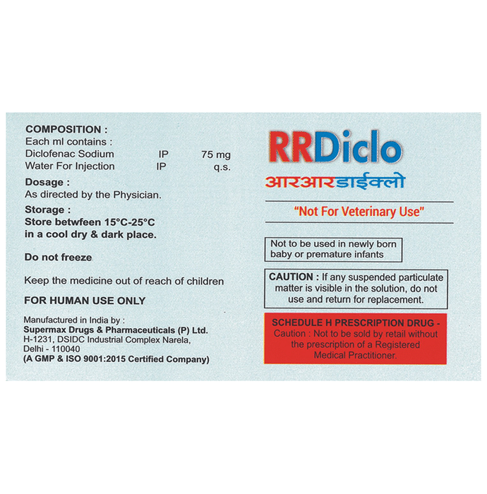 RRDiclo Injection    Diclofenac 75mg