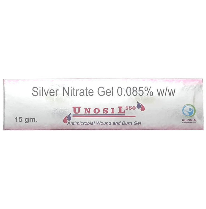 Unosil 550 Antimicrobial Wound and Burn Gel    Silver Nitrate 0.085% w/w
