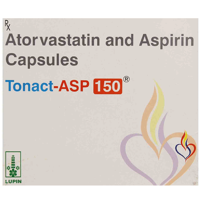 Tonact-ASP 150 Capsule    Atorvastatin 10mg + Aspirin 150mg