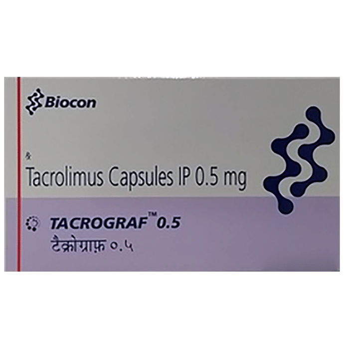 Tacrograf 0.5 Capsule    Tacrolimus 0.5mg