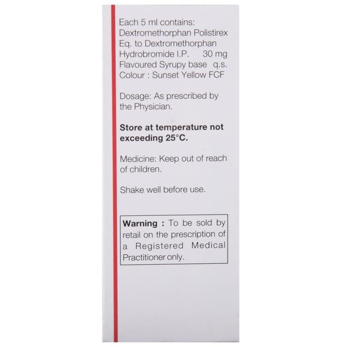 Tossex 12 Oral Suspension Orange    Dextromethorphan Hydrobromide 30mg/5ml