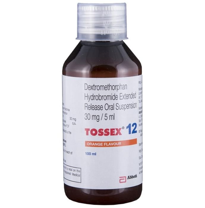 Tossex 12 Oral Suspension Orange    Dextromethorphan Hydrobromide 30mg/5ml