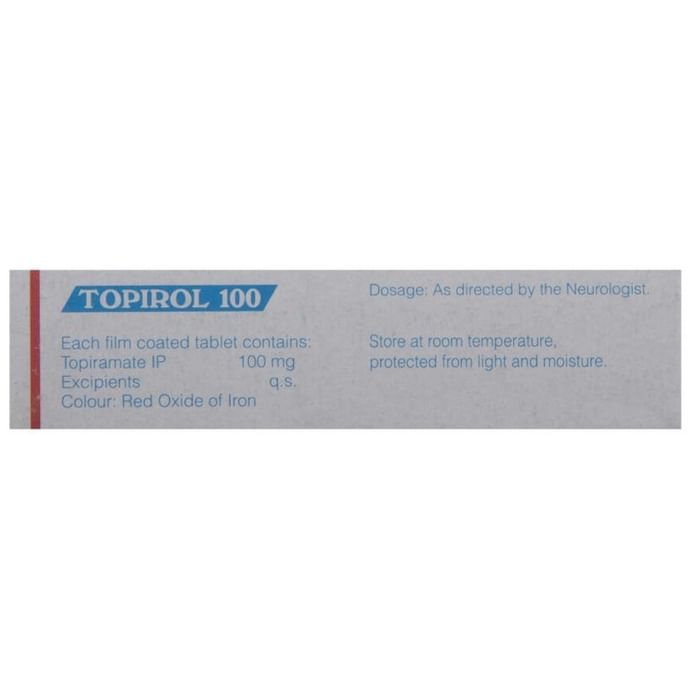 Topirol 100 Tablet    Topiramate 100mg