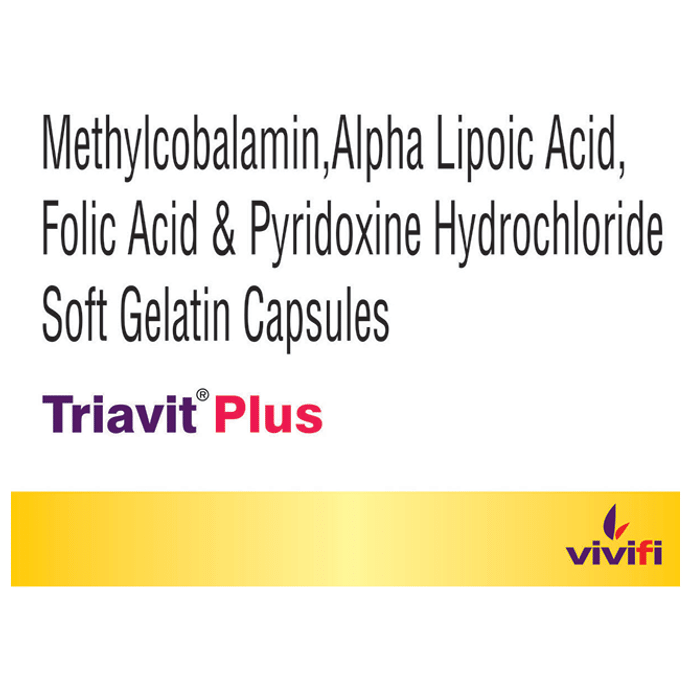 Triavit Plus Capsule    Methylcobalamin 1500mcg + Alpha Lipoic Acid 100mg + Vitamin B6 Pyridoxine 3m