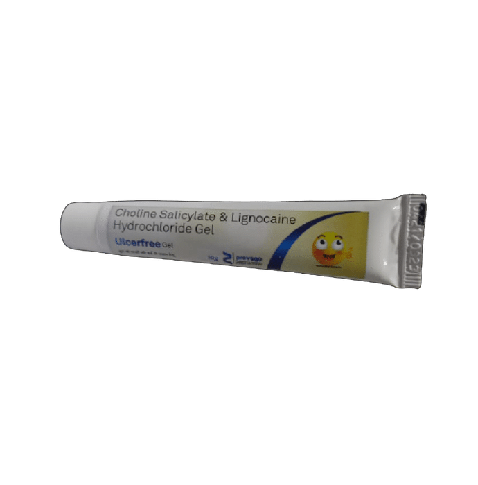 Ulcerfree Gel    Choline Salicylate 8.7% w/w + Lidocaine 2% w/w