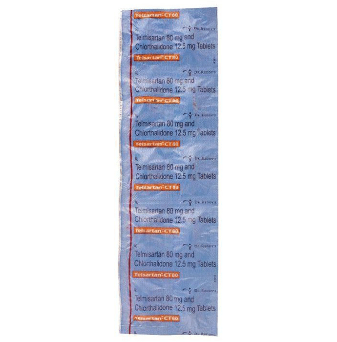 Telsartan-CT 80 Tablet    Telmisartan 80mg + Chlorthalidone 12.5mg