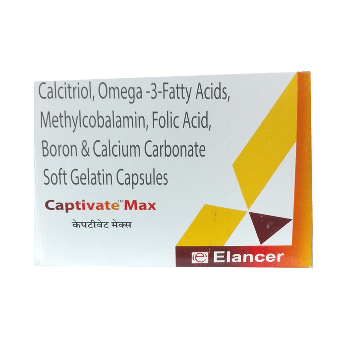 Captivate Max Soft Gelatin Capsule    Eicosapentaenoic Acid 180mg + Docosahexanoic acidDHA 120mg + M