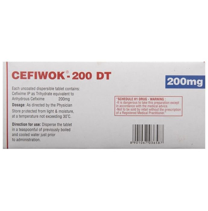 Cefiwok 200 DT Tablet    Cefixime 200mg