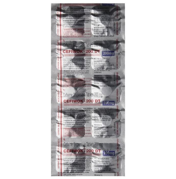 Cefiwok 200 DT Tablet    Cefixime 200mg