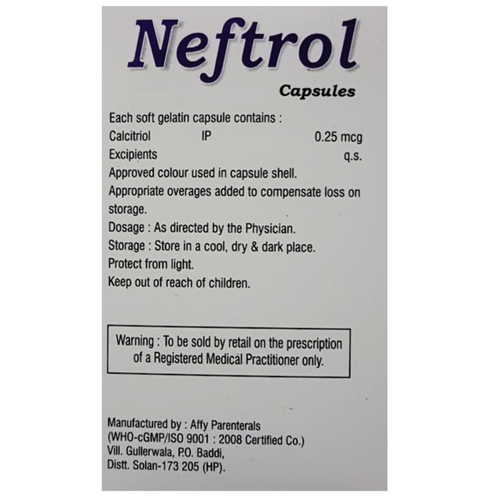 Neftrol Capsule    Calcitriol 0.25mcg