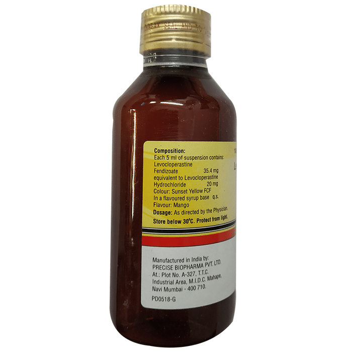 Alex-L Cough Syrup Mango Levocloperastine 20mg/5ml