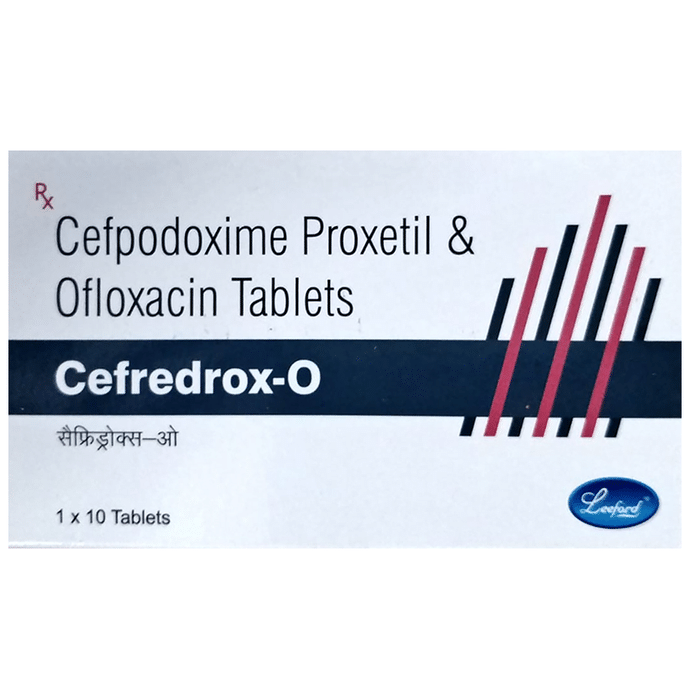 Cefredrox O 200mg/200mg Tablet    Cefpodoxime Proxetil 200mg + Ofloxacin 200mg