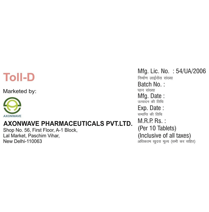 Toll-D Tablet    Tolperisone 150mg + Diclofenac 50mg
